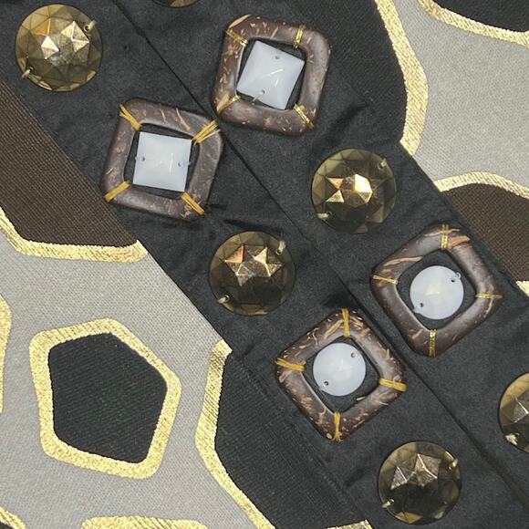 Cardigan Sweater Womens Medium Multicolor Embellished Giraffe Eclectic Boho - Picture 4 of 7